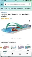 Sandália Kids slim Princesa Havaianas Meninas