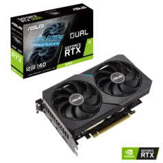 Placa de Vídeo Asus NVIDIA GeForce RTX 3060 DUAL OC V2, LHR, 12GB, GDDR6, DLSS, Ray Tracing, 90YV0GB