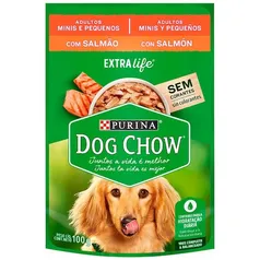 Ração Úmida para Cães Dog Chow ExtraLife Salmão 100g - 15 Sachês