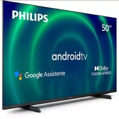 Smart TV Philips UHD 4K 50PUG7406 Google Assistant Built-in, Comando de Voz, Dolby Vision/Atmos, VRR