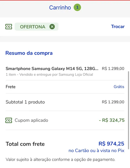 Imagem na descrição da promoção