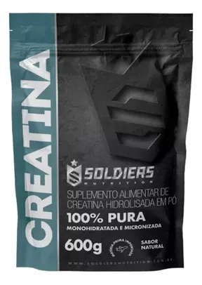 Creatina Monohidratada 600g 100% Pura Soldiers Nutrition