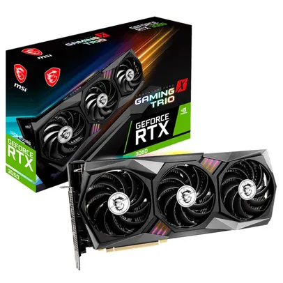 Placa de Vídeo MSI NVIDIA GeForce RTX 3060 Gaming X Trio, 12 GB GDDR6, RGB, DLSS, Ray Tracing - GeForce RTX 3060 GAMING X TRIO 12G