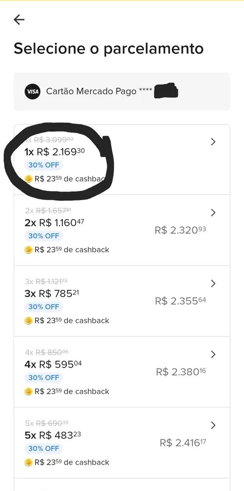 Imagem na descrição da promoção