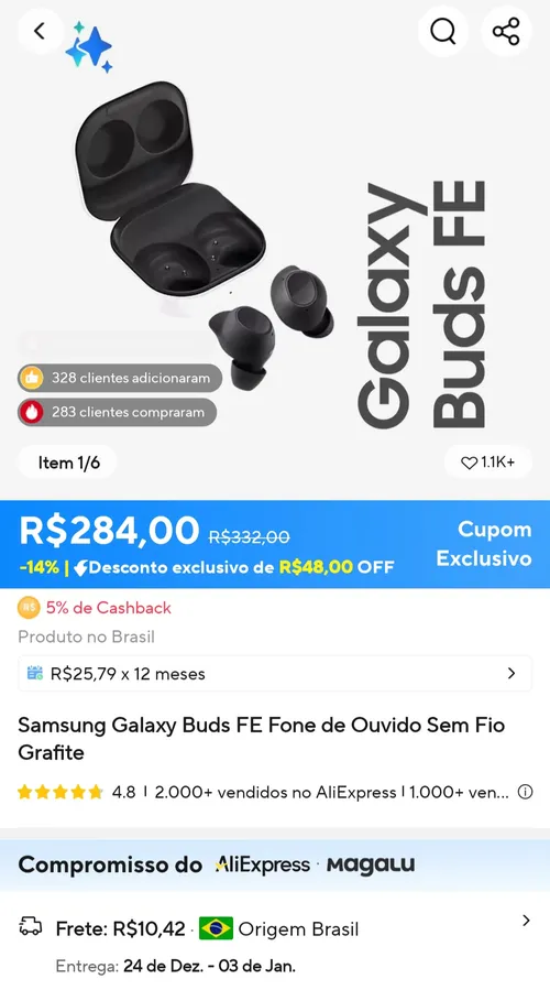 Imagem na descrição da promoção