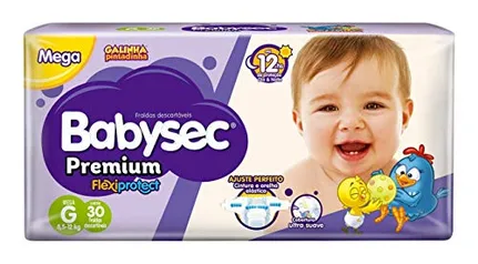 Fralda Babysec Premium 30 Unidades Tamanho G