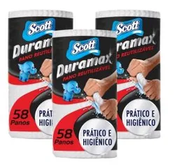 Scott Pano Duramax, Rolo Multiuso, 3 PACOTES com 58 unidades