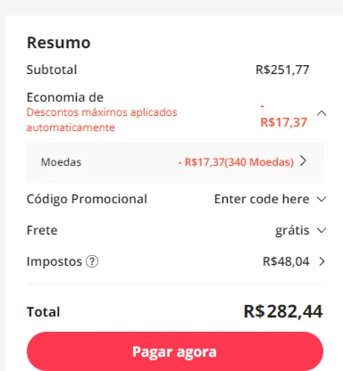 Imagem na descrição da promoção