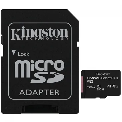 Cartão de Memória Kingston Micro SDXC 64GB, V10, SDCS2/64GB - COM ADAPTADOR