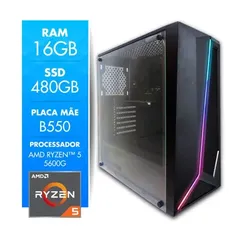 Computador Gamer AMD Ryzen 5 5600G 16GB SSD 480GB Radeon Vega 7 CertoX Stream