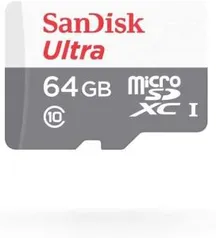 Cartao de Memoria Sandisk Ultra Microsdxc Uhs-I Card With Adapter – 64Gb R$69