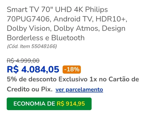 Imagem na descrição da promoção