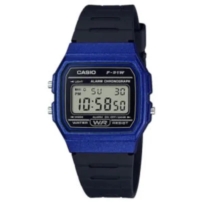 [AME R$80] Relógio Casio Digital F-91WM-2ADF-BR - Azul/Preto - R$89