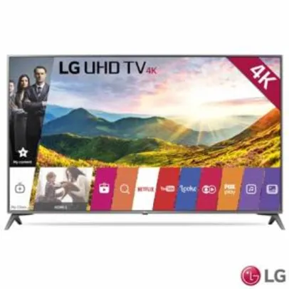 Smart TV LED 43" LG Ultra HD 4K Sistema WebOS 3.5 Wi-Fi Painel IPS HDR 43UJ6565 por R$ 1709