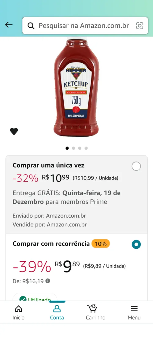 Imagem na descrição da promoção