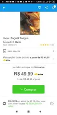 Livro - Fogo & Sangue -  R$42,00 ( com AME R$20,73)