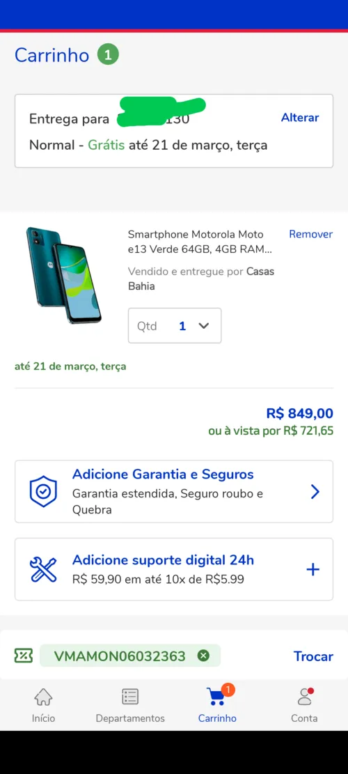 Imagem na descrição da promoção