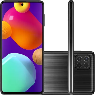 [Reembalado] Smartphone Samsung Galaxy M62 128GB 8GB RAM Bateria de 7.000mAh Câmera Quádrupla + Selfie 32MP - Preto