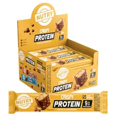 Nutry Barra De Proteínas Crispy Pasta De Amendoim 30G - Display Com 12 Unidades - Com Whey E 9G De Proteínas