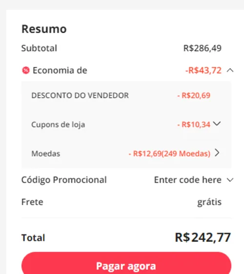 Imagem na descrição da promoção