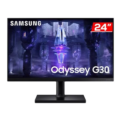 Monitor Gamer Samsung Odyssey G30, 24 Pol VA, FHD, 1ms, 144Hz, FreeSync, HDMI/DP, LS24BG300ELMZD