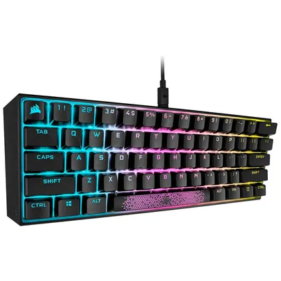 Teclado Mecânico Gamer Corsair K65, Mini 60%, RGB, USB, Switch Cherry Red - CH-9194010-NA