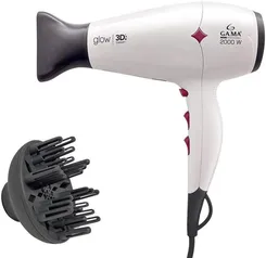 Secador Gama Glow 3D 127V, Gama Italy, BECHD0000002074, Branco/Rosa/Chumbo | R$128