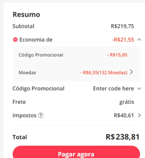 Imagem na descrição da promoção