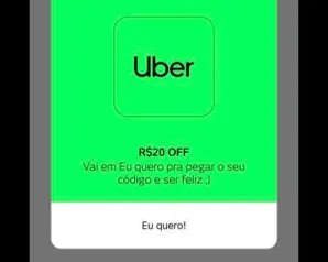 R$20 OFF no Uber para clientes Next