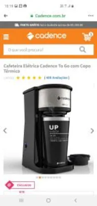 Cafeteira Elétrica Cadence To Go com Copo Térmico R$99