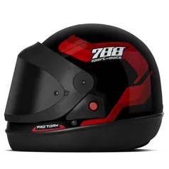 (AME 57,95) Capacete Sport Moto 788 Automático Pro Tork 788 Viseira Fumê