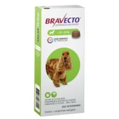 [R$129 assinantes] Antipulgas Bravecto 10 a 20 kg Comprimido 500 mg