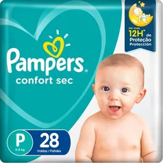 Fralda Pampers Descartável Confort Sec P - 28 Unidades