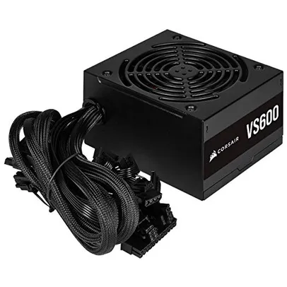 FONTE ATX 600W - VS600-80 PLUS WHITE - COM CABO DE FORCA - CP-9020224-BR - CORSAIR