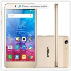 [Submarino] Smartphone Lenovo Vibe K5 Dual Chip Android Tela 5" 16GB 4G Câmera 13MP - Dourado por R$ 768