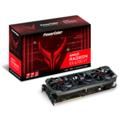 Placa de Vídeo PowerColor Red Devil Radeon RX 6700 XT, 12GB GDDR6, FSR, Ray Tracing, AXRX 6700XT 12GBD6-3DHE/OC