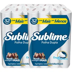 Papel Higiênico Sublime Folha Dupla Softys 64 Rolos