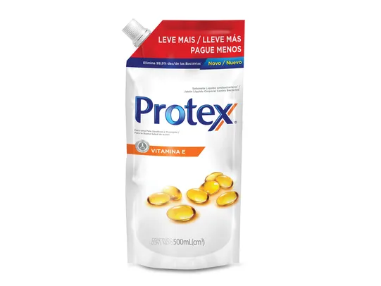 [Leve 3/ R$ 5,10 cada] Sabonete protex Vitamina e refil 500ml