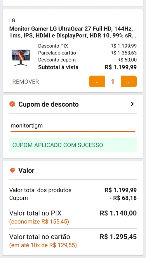 Imagem na descrição da promoção