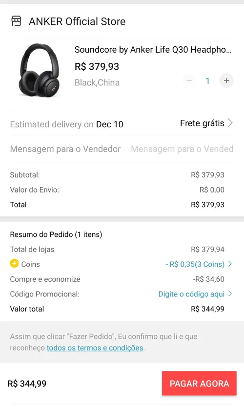 Imagem na descrição da promoção