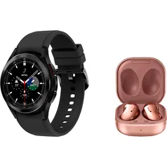 Galaxy Watch4 Classic Bt 42mm - Preto + Galaxy Buds Live - Bronze