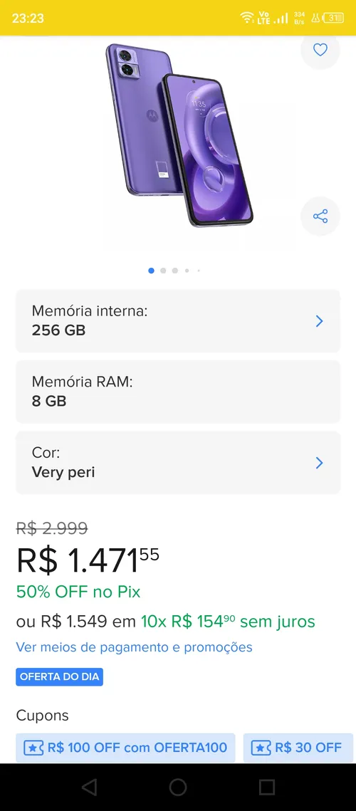 Imagem na descrição da promoção