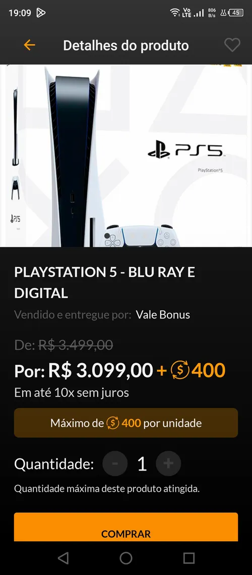 Imagem na descrição da promoção