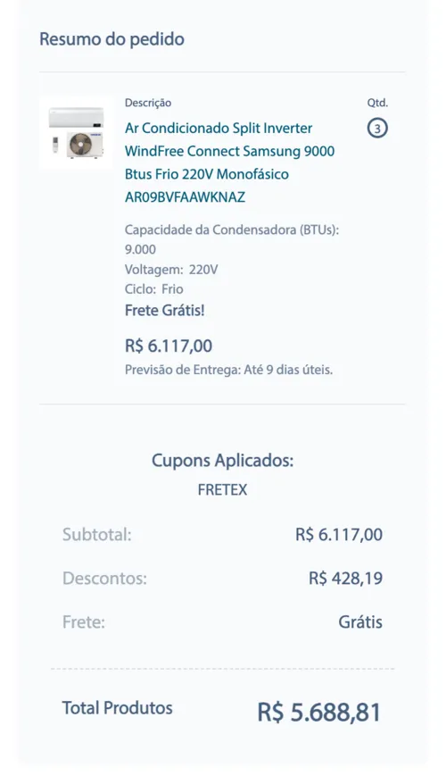 Imagem na descrição da promoção