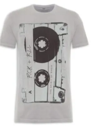 Camiseta Masculina Tape Lado a - Cinza - SPIRITO SANTO | R$49