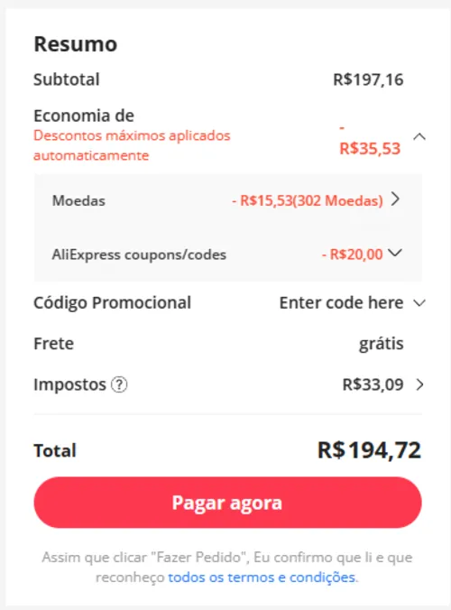 Imagem na descrição da promoção