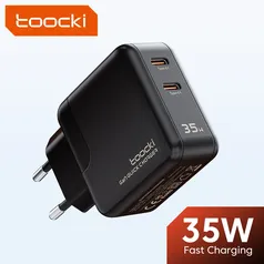 [Leve 3 / Moedas/Cada R$  28] Carregador Toocki Gan 35w