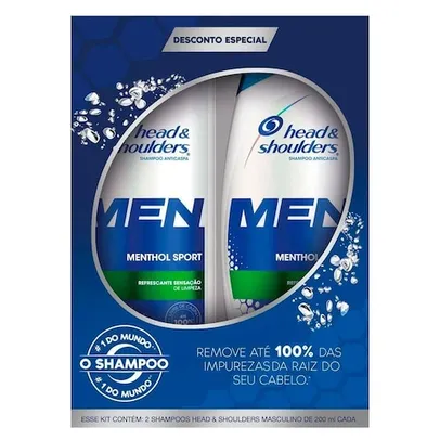 Kit Shampoo + Condicionador Head & Shoulders Menthol Sport 200ml