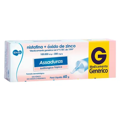 Nistatina + Óxido de Zinco EMS Genérico Pomada com 60g