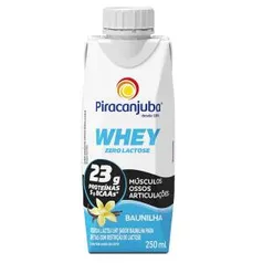 Whey Zero Lactose Sabor Baunilha Piracanjuba 250ml (R$2,70 em 5 und.)